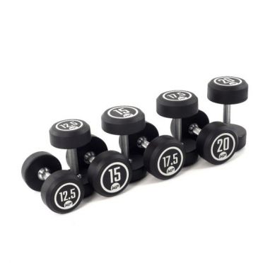 Muscle Power dumbbell set round rubber 12,5 - 20 kg 