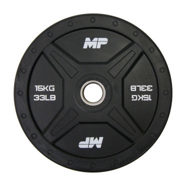 Muscle Power olympic bumper plate 50 mm 15 kg black 