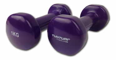Tunturi Dumbbells Vinyl Dipped  Purple 1 kg 14TUSFU109 