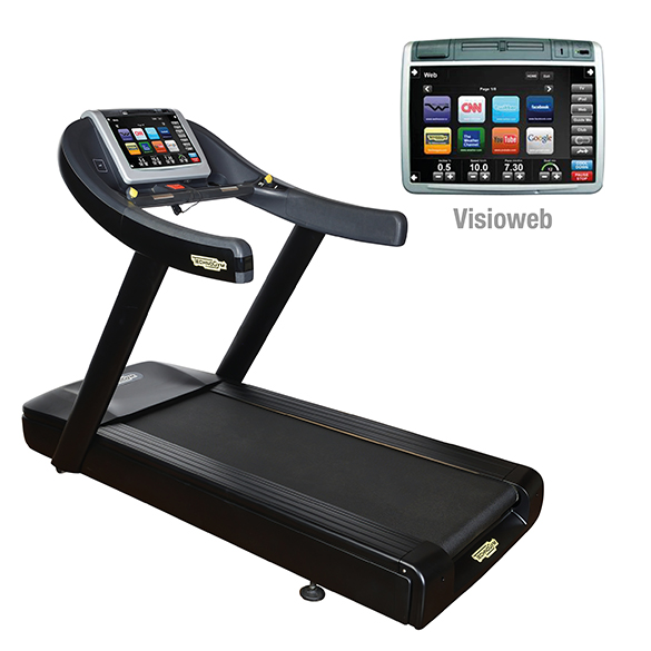 TechnoGym treadmill Run Now Excite+ 700 Visioweb black used  BBTGRNE700VLCDTVIZW